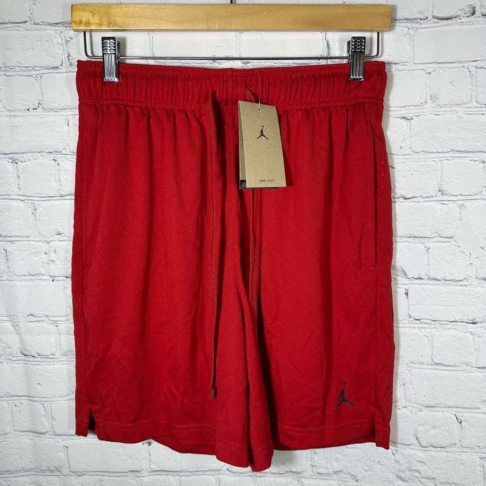 Jordan Mens Dri-FIT Mesh Basketball Shorts Red Jumpman FN5816-687 Size M NEW